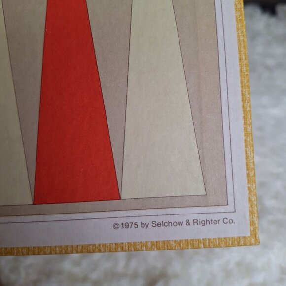 Backgammon Replacement Board Only 1970s Game Vintage Yellow Retro Craft Scrap - Picture 3 of 4